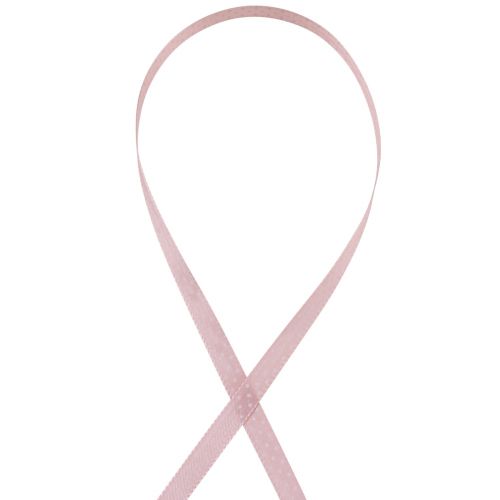 Artículo Cinta de regalo cinta decorativa punteada rosa viejo 10mm 25m