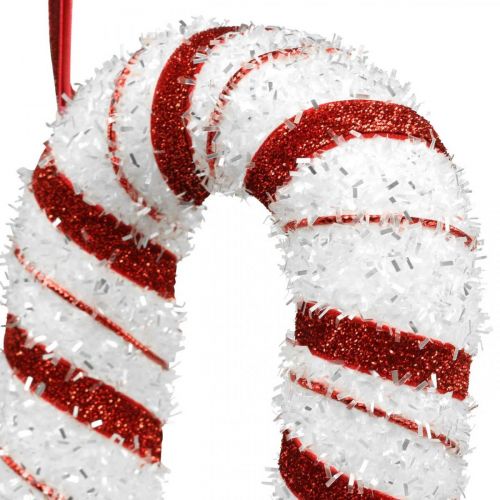 Artículo Bastón de caramelo Deco Christmas Red White Striped H34cm