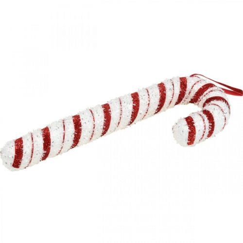 Artículo Bastón de caramelo Deco Christmas Red White Striped H34cm