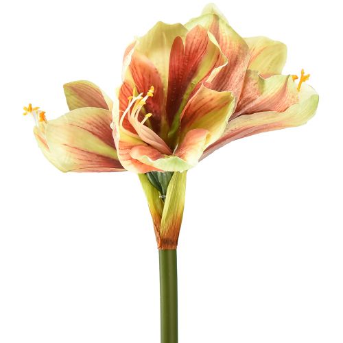 Artículo Flor de amarilis artificial en rosa y amarillo - 66 cm - idea de regalo ideal y decoración elegante para interiores