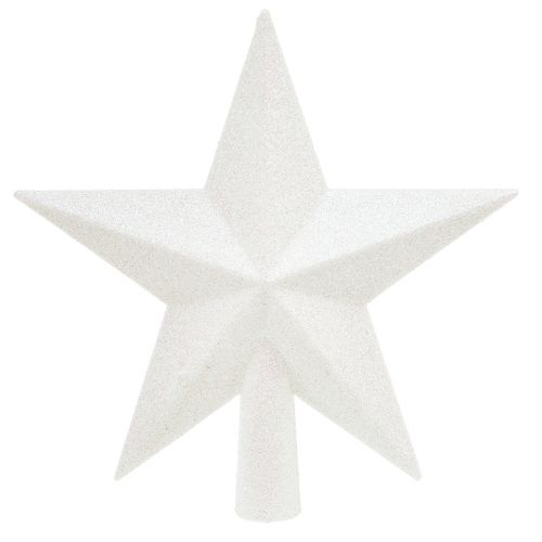 Artículo Adorno para árbol blanco brillante de 19 cm: irrompible y brillante, perfecto para elegantes decoraciones navideñas