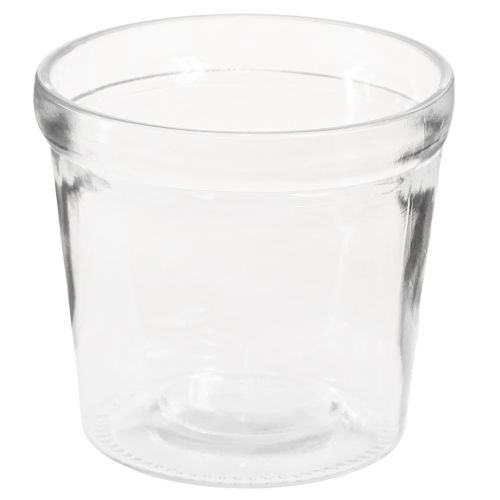 Floristik24 Macetero macetero de cristal transparente Ø11cm H10,5cm 2uds