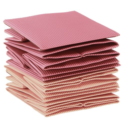 Artículo Macetero flor bolso rosa salmón 12cmx12cm 6uds