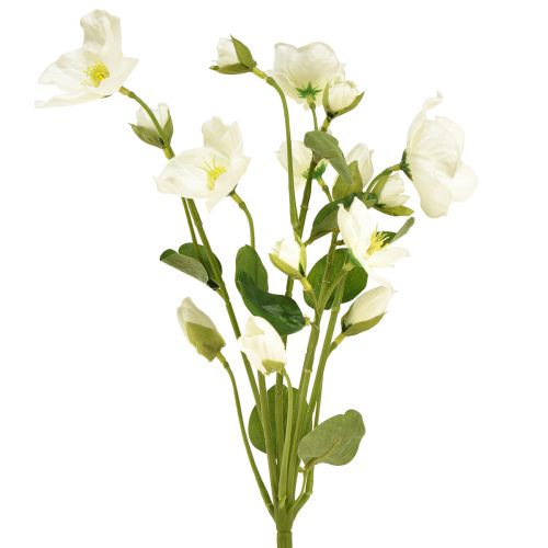 Artículo Rosas navideñas flores artificiales decoración navideña blanca 37cm 2uds