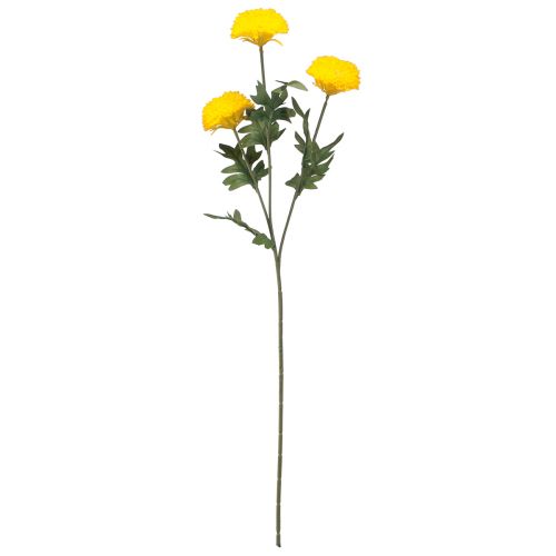 Artículo Dalia Flores Decorativas Artificiales Flor Amarilla L64cm Paquete de 3