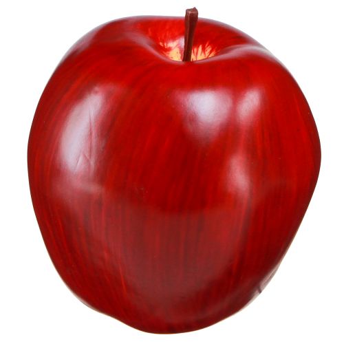 Artículo Deco manzana roja Deco fruta Ø8cm H9.5cm Red Delicious 4ud