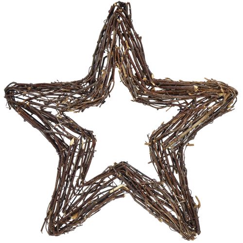 Estrellas decorativas para colgar decoración de pared sauce naturaleza 40cm 2ud