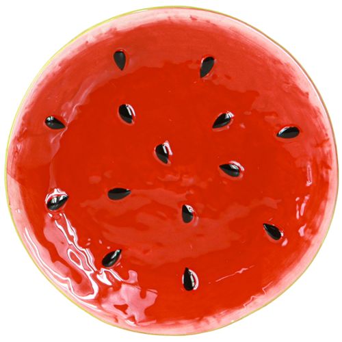 Plato Decorativo Plato Cerámico Sandía Cerámica Ø16cm 2uds