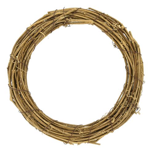 Floristik24 Corona decorativa corona de vid corona natural en blanco Ø25cm 4ud