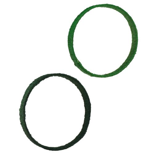 Artículo Anillo decorativo lazo decorativo de yute verde verde oscuro 4cm Ø30cm 2ud