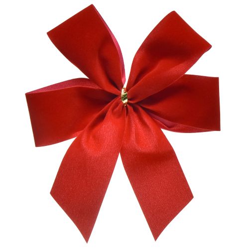 Lazo decorativo lazo terciopelo rojo 4cm ancho lazo navideño para exterior 15×18cm 10uds