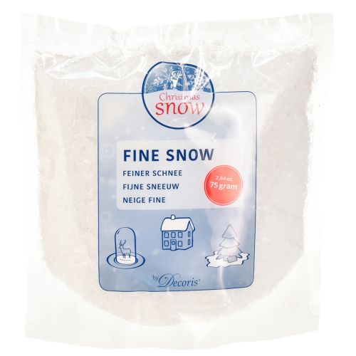 Floristik24 Nieve decorativa de PE artificial nieve blanca fina 75g