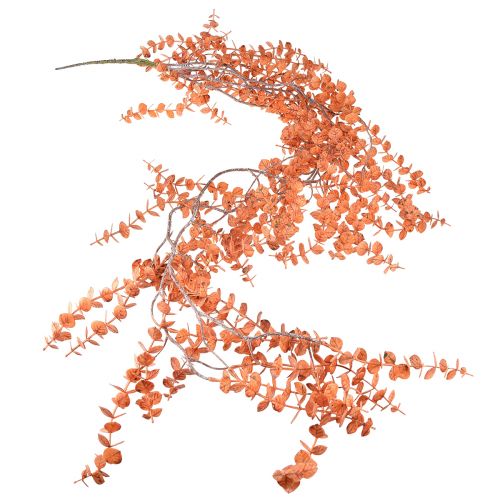 Percha de eucalipto artificial Eucalipto otoñal naranja 150 cm