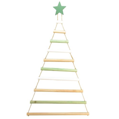 Artículo Decoración colgante Árbol de Navidad estrella madera Al. 59 cm