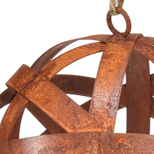 Artículo Bola de metal oxidado Ø15cm, 2 piezas - Bolas decorativas de jardín para tu decoración exterior