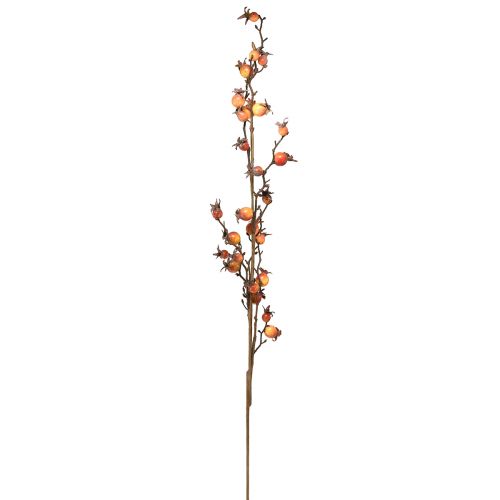 Artículo Rama de rosa mosqueta rama artificial amarilla/naranja decoración de rosa mosqueta L95cm