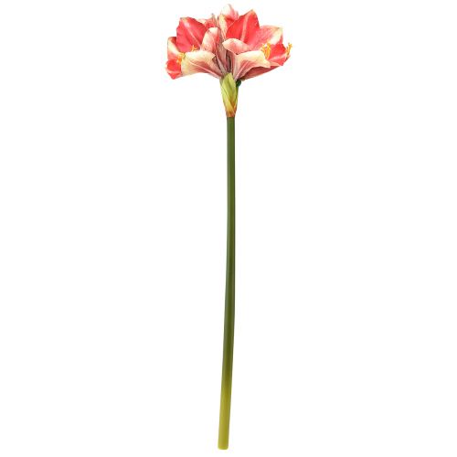 Artículo Amarilis Artificial Rosa y Crema – Flor de Tallo Grande 76cm