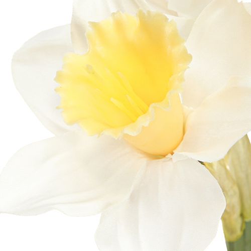 Artículo Narciso Artificial Flores de Seda Narciso Blanco 40cm 3uds