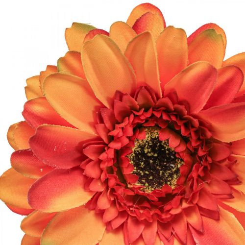 Artículo Flor de gerbera artificial, flor artificial naranja Ø11cm 50cm