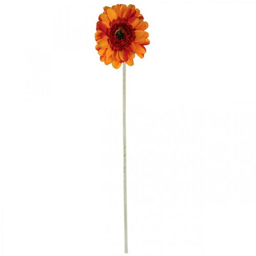 Artículo Flor de gerbera artificial, flor artificial naranja Ø11cm 50cm