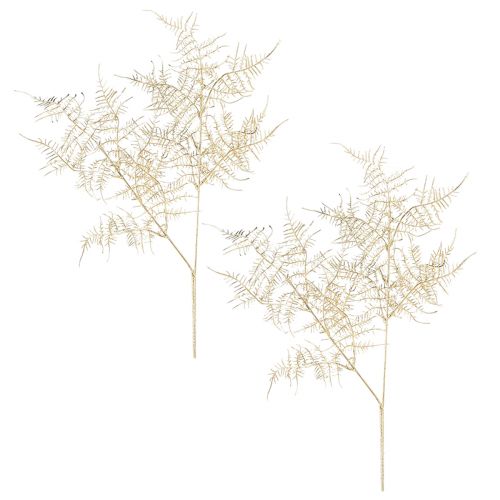 Artículo Helecho artificial Navidad ornamental helecho champagne 54cm 2ud