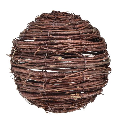 Bola de enredaderas marrón natural para decorar Ø14cm H14cm