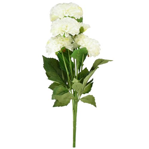 Artículo Flores artificiales dalias decorativas artificiales blancas 50cm