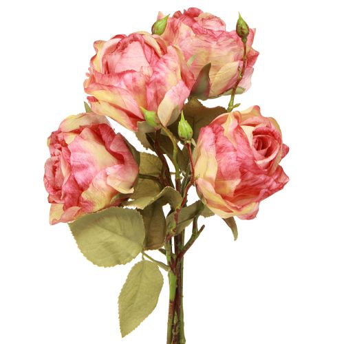 Floristik24 Rosas artificiales rosas decorativas rosas con capullos L44cm 4 piezas