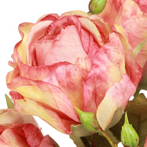 Artículo Rosas artificiales rosas decorativas rosas con capullos L44cm 4 piezas