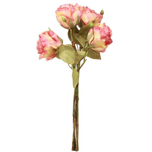 Artículo Rosas artificiales rosas decorativas rosas con capullos L44cm 4 piezas