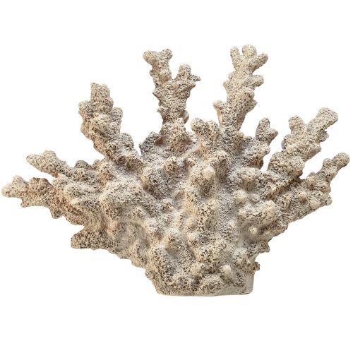 Decoración detallada de coral de poliresina en color gris - 26 cm - Elegancia marítima para tu hogar