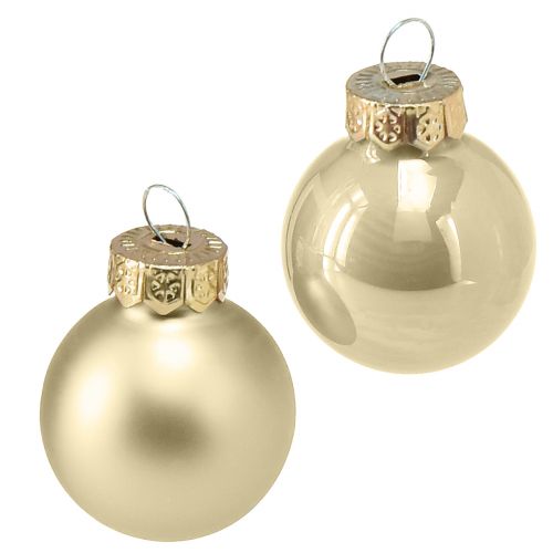 Mini bolas de árbol de Navidad bolas de árbol de perlas de vidrio Ø2,5cm 22ud