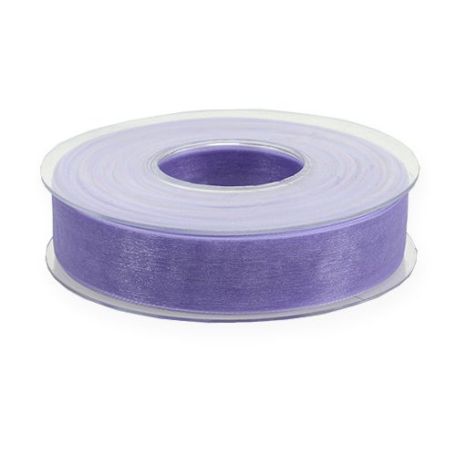 Artículo Cinta de organza cinta de regalo cinta morada orillo 25mm 50m