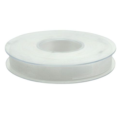 Artículo Cinta de organza cinta de regalo cinta blanca orillo 15mm 50m blanco