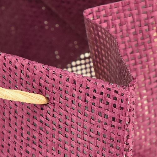 Artículo Bolsas de regalo de papel con asas rosa burdeos 12x12cm 8uds