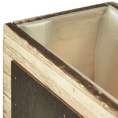 Artículo Cajas decorativas de madera con superficie de pizarra - natural y negro, en varios tamaños - almacenamiento práctico y elegante - juego de 3