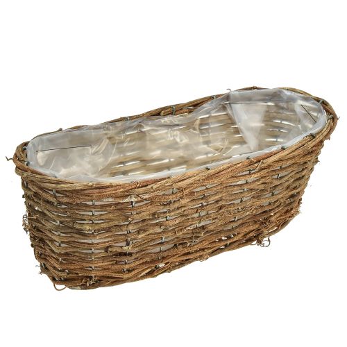 Cesta para plantas cesta ovalada de vid natural para plantas L30cm