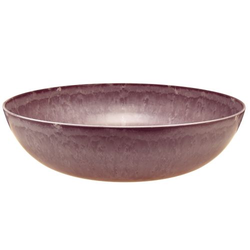 Elegante cuenco de plástico morado 37x10,5 cm - versátil para decoración - 3 piezas