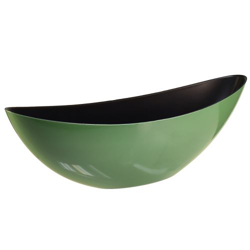Cuenco moderno en forma de media luna verde de plástico, 2 piezas - 39 cm - versátil para decoración