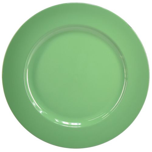 Plato de plástico verde resistente - 28 cm, perfecto para decoración diaria y actividades al aire libre - 4 piezas