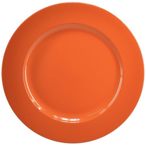 Platos de Plástico Naranja - 28cm - Pack de 4 Ideales para fiestas y decoración
