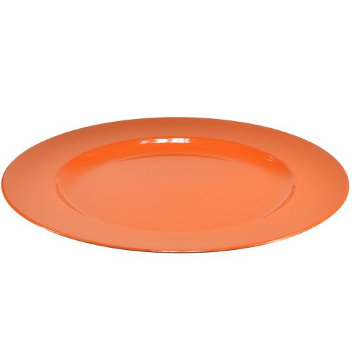 Artículo Platos de Plástico Naranja – 28cm – Ideales para Fiestas y Decoración – Pack de 4