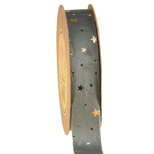 Artículo Cinta de terciopelo cinta de estrella cinta de joyería de oro gris An. 25 mm L. 8 m