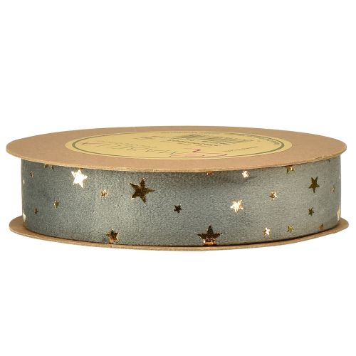 Artículo Cinta de terciopelo cinta de estrella cinta de joyería de oro gris An. 25 mm L. 8 m