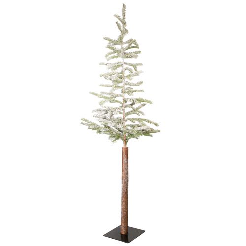 Árbol de Navidad estrecho abeto artificial con nieve 40x150cm