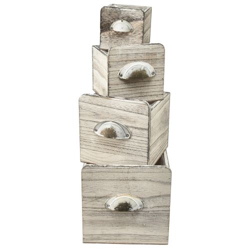 Cajones de madera con asa, juego de 4: solución de almacenamiento elegante y funcional