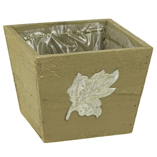 Artículo Jardinera de madera shabby chic caja de madera verde 11×14,5×14cm