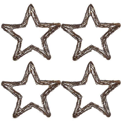 Artículo Estrellas para colgar para corona de puerta sauce natural 28cm 4ud