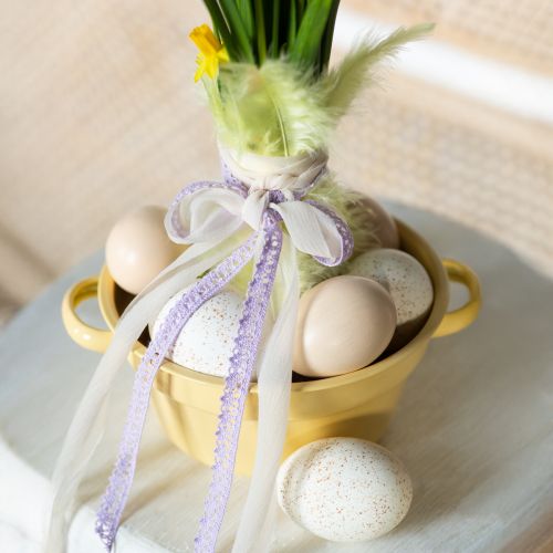 Floristik24 Huevos de pavo naturales 6,5 cm 10 uds.