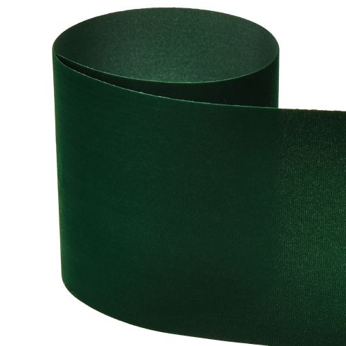 Artículo Cinta de terciopelo verde cinta ancha terciopelo verde oscuro 100mm 8m